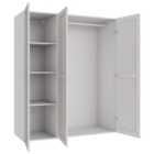 Wickes Ashland White Shaker Triple Wardrobe with Rail & Shelves - 1800 x 1500mm