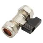 Primaflow Chrome Plated Isolating Valve with Handle - 15mm