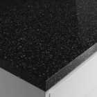 Wickes Strasse Noir Gloss Laminate Breakfast Bar - 900 x 38 x 3000mm