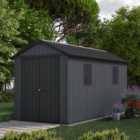 Keter Newton Plus Apex Outdoor Storage Shed Grey - 7.5 x 13ft