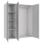Wickes Ashland Grey Shaker Triple Wardrobe with Shelves & Rail - 1800 x 1500mm