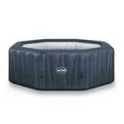Wave Aegean 6 Person Octagonal Inflatable Hot Tub Navy