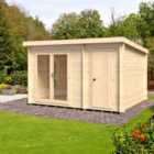 Shire Elm 19 mm Log Cabin 10 ft x 12 ft Including Base & Assembly