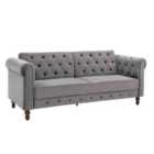 Madefor.Living Royal Chesterfield 3 Seat Sofa Bed in Grey Velvet