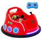 COSTWAY Electric Bumper Car with 360? Spin and Remote Control for Toddlers and Babies-Red