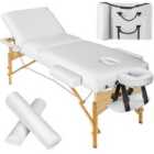 Tectake 3 Zone Massage Table Somwang W/ Bolster Set
