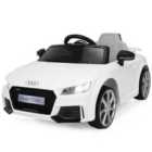 COSTWAY Licensed Audi TTRS 12V Battery-Powered Vehicle with 2 Motors MP3 music-White