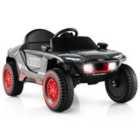 COSTWAY 12V Licensed Audi Kids Ride On E-tron Racing Car with Remote Control-Grey