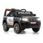 COSTWAY 12V Kid Ride on Police Car with Remote Control for Children-Black