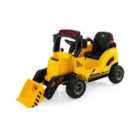 COSTWAY 12V Kids Ride On Construction Tractor with Electric Bucket and Music-Yellow