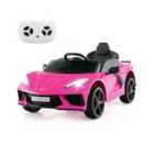 COSTWAY 12V Electric Kids Ride On Car with Remote Control and Lights-Pink