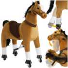 tectake Rocking Horse Sabrina - easy to ride, 4 wheels, high load capacity, non-slip pedals