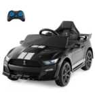 COSTWAY 12V Kids Ride on Car Electric Licensed Ford Mustang Shelby GT500 for Kids Aged 3-8-Black