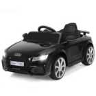 COSTWAY Licensed Audi TTRS 12V Battery-Powered Vehicle with 2 Motors MP3 music-Black