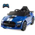 COSTWAY 12V Kids Ride on Car Electric Licensed Ford Mustang Shelby GT500 for Kids Aged 3-8-Blue