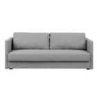 Beliani Fabric Sofa Bed With Storage Grey Eksjo