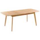 Beliani Extending Dining Table Madox Light Oak 150/190 Cm 90 Cm