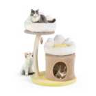 COSTWAY 83cm Flower Cat Tree with Sisal Scratching Post and Top Perch-White