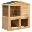 COSTWAY Large Bunny Rabbit Cage with Waterproof Roof