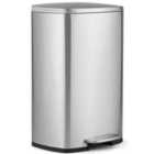 Costway 50L Stainless Steel Trash Garbage Can with Bucket