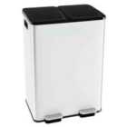 Costway Trash Can with 2 Deodorizer Compartments and Soft Close Lids-White