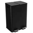 Costway Trash Can with 2 Deodorizer Compartments and Soft Close Lids-Black