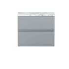 Hudson Reed Urban 600Mm Wall Hung 2-drawer Unit & Laminate Worktop - Satin Grey