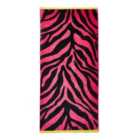 Allure Beach Fashions Jumbo Zebra Print Beach Towel 80 x 180cm - 100% Cotton