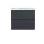 Hudson Reed Urban 600Mm Wall Hung 2-drawer Unit & Laminate Worktop - Soft Black