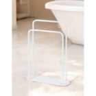 Showerdrape Aspen Freestanding White Towel Storage Stand