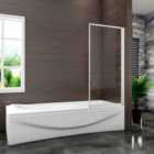 Aica Bathrooms 1 Fold Folding Bath Shower Screen Door Panel Over Bathroom 700X1400Mm