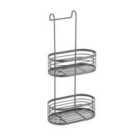 Blue Canyon 2 Tier Over Shower Screen Caddy - Grey