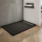 Aica Bathrooms Luxury 1200X760Mm Rectangle Slate Effect Shower Stone Tray+free Waste Drain Trap