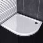 Aica Bathrooms 1200X800Mm Quadrant Shower Base White Stone Tray+waste Trap Right Entry