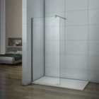 Aica Bathrooms 500X1850Mm Walk In Wet Room Shower Enclosure Cubicle 8Mm Easy Clean Glass Panel