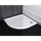 Aica Bathrooms 760X760Mm Quadrant Shower Base White Stone Tray+waste Trap