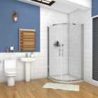 Aica Bathrooms Quadrant Shower Sliding Enclosure Door 900X900X1850Mm