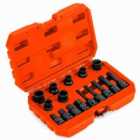 Costway 16pcs Impact Brake Caliper Socket Set with Engines and Hubs of Most Car Brands-Orange
