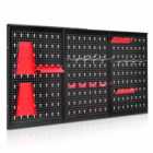 Costway Pegboard Wall Organizer Kit with Drill Bit Storage Rack