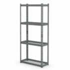 Costway 4-Tier Garage Metal Storage Shelves Utility Storage Rack Organizer-Grey