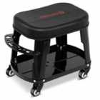 Costway Garage Rolling Stool with Equipment Tray and Tool Holder-Black