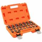 Costway 27 Pieces Screw Extractor Set with 3/8 Inches Drive-Orange