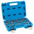 Costway 27 Pieces Screw Extractor Set with 3/8 Inches Drive-Blue