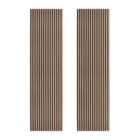 Monstershop Acoustic Slat Wall Panels x 2 - Light Walnut