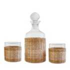 Juno Glass And Decanter Three Piece Set