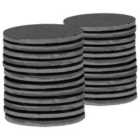 Argon Tableware Linea Round Slate Coasters - 10cm - Pack of 24