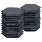 Argon Tableware Hexagon Slate Coasters - 9.5cm - Pack of 24