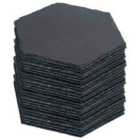 Argon Tableware Hexagon Slate Placemats - 30cm x 26cm - Pack of 24