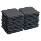 Argon Tableware Square Slate Coasters - 10cm - Pack of 24
