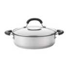 Circulon Total Stainless Steel Non-Stick Induction 24cm Shallow Casserole Dish